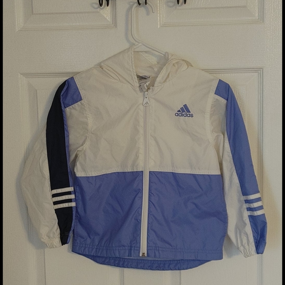 Adidas little girls wind breaker jacket L